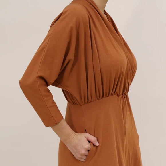 Mien Studios Sedona Dolman Sleeve Jumpsuit in Saddle Brown - Picture 4 of 8